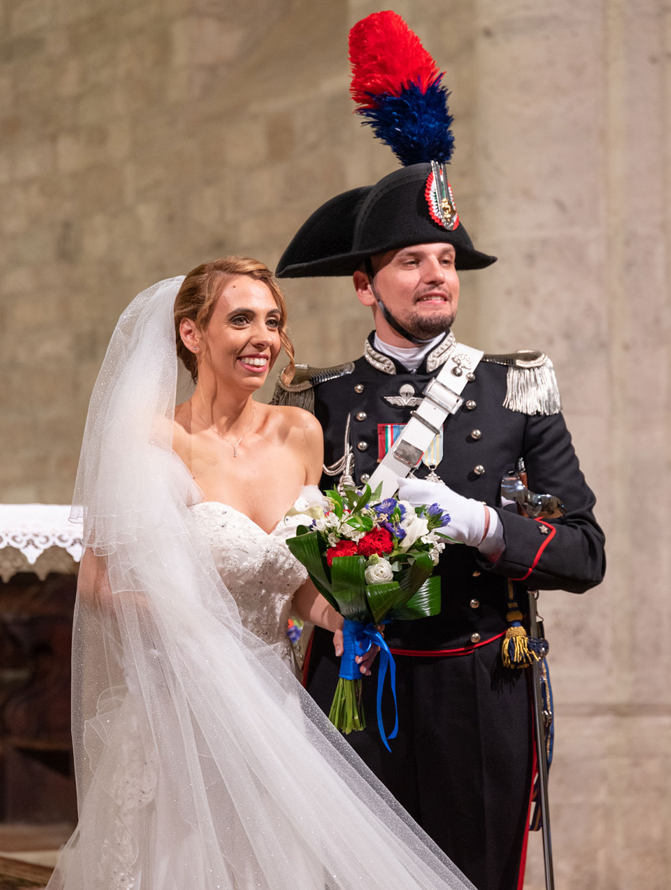 Floral decorations for a wedding day in Italy