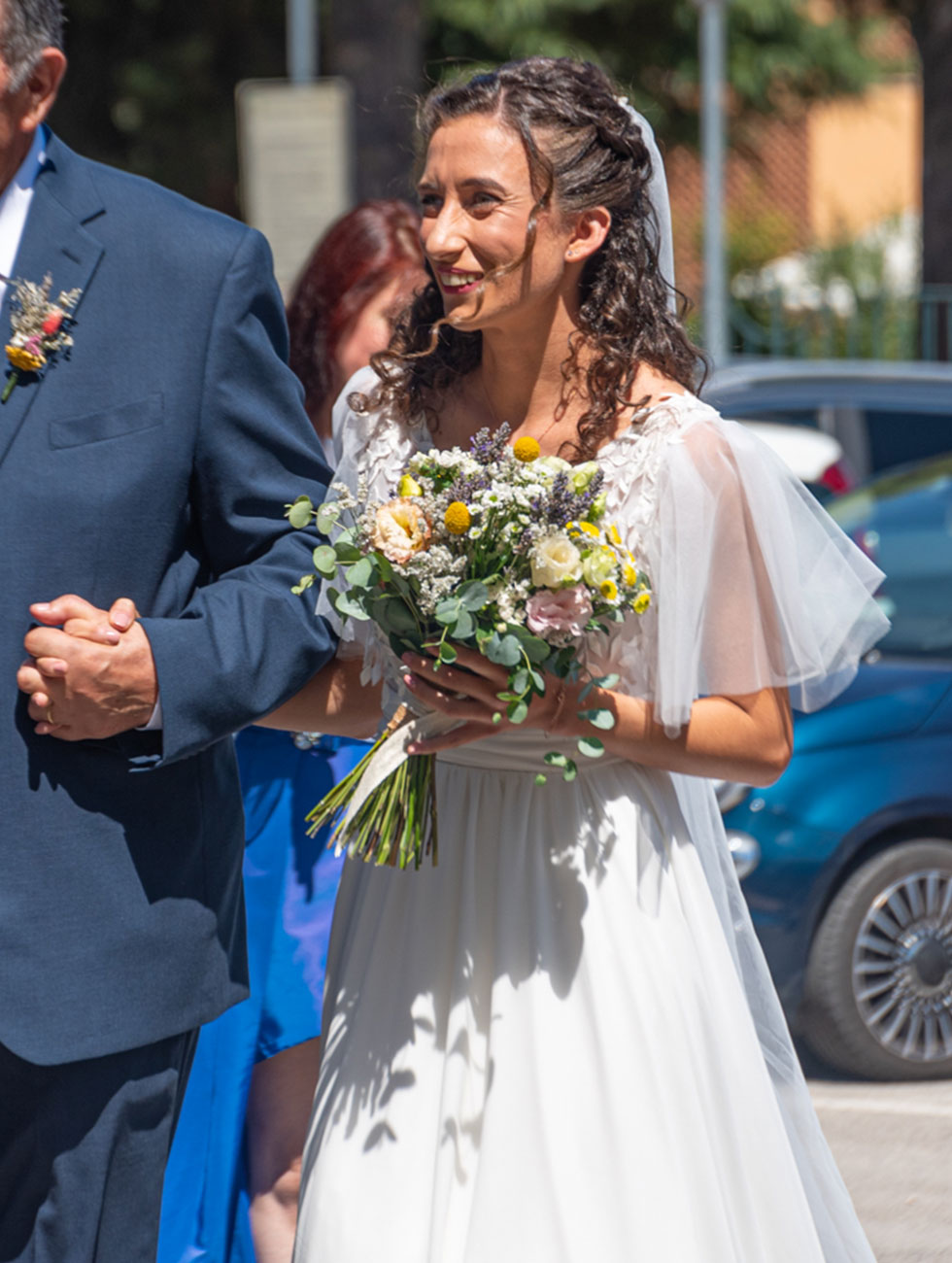 Romantic floral styling in Le Marche