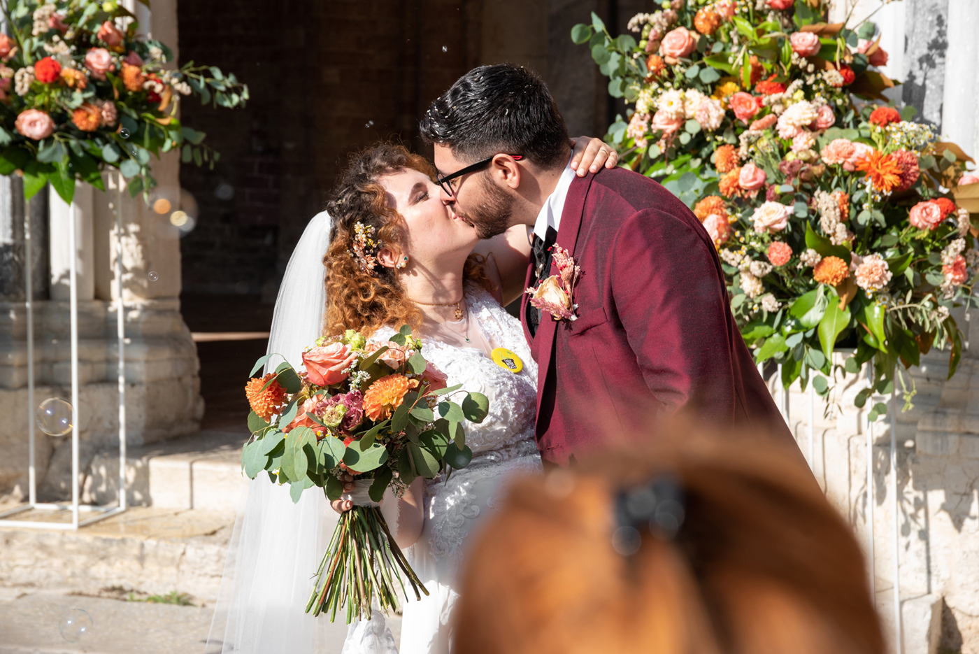 Abbey wedding flowers in Chiaravalle di Fiastra