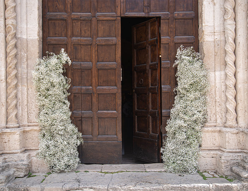 Church ceremony flowers in Ascoli Piceno