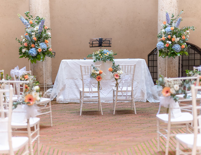 Floral decoration for a civil ceremony
