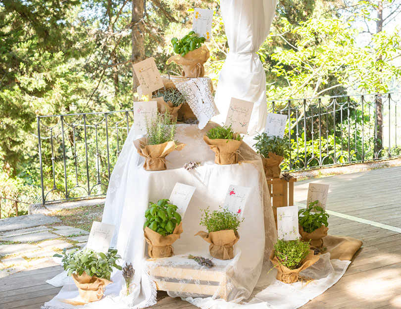 Tableau and reception floral styling