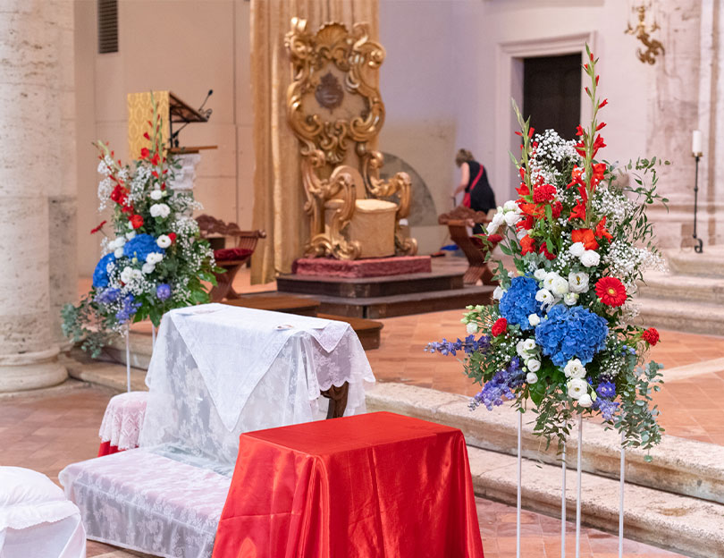 Bespoke church wedding flowers