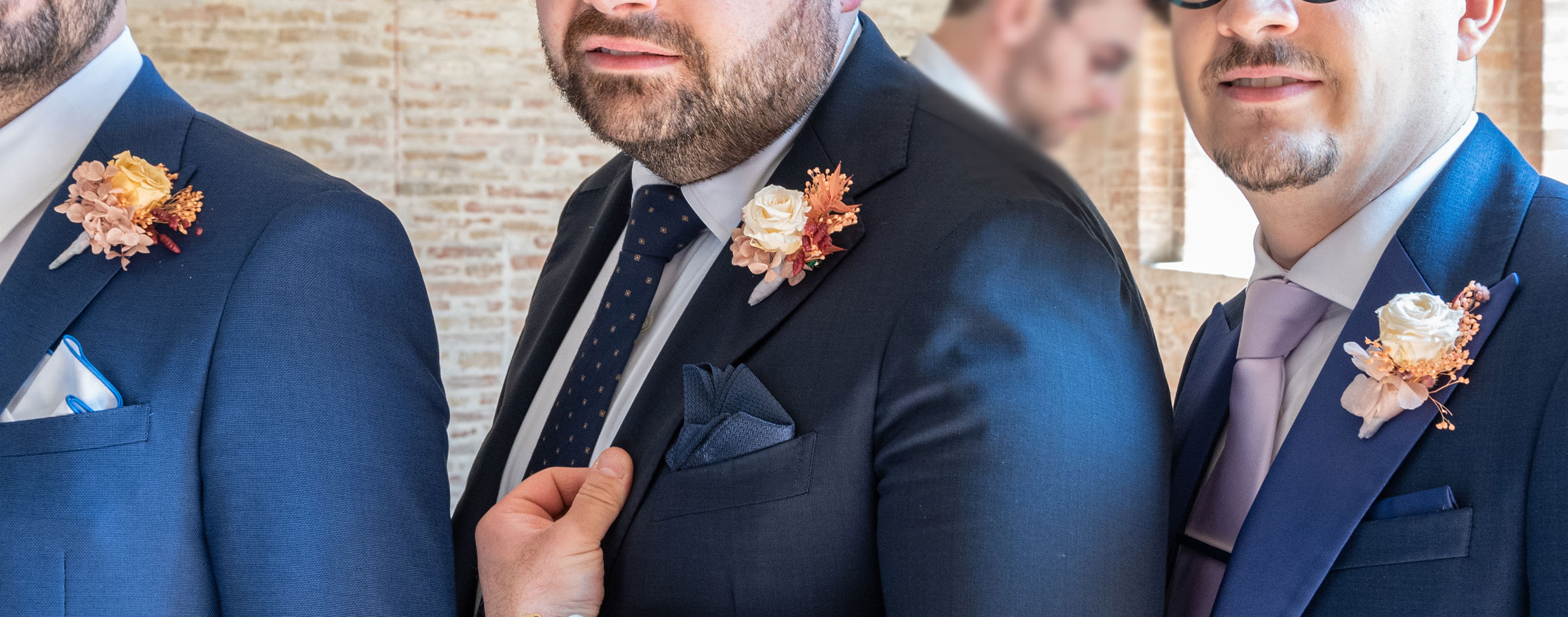 Masculine floral accessories wedding flowers